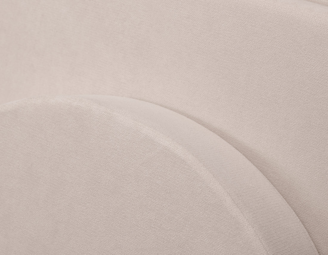 a close up shot of the textured commercial grade fabric of membina play couch